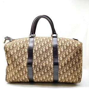 💯% Christian Dior Brown Monogram Trotter Boston Duffle Bag